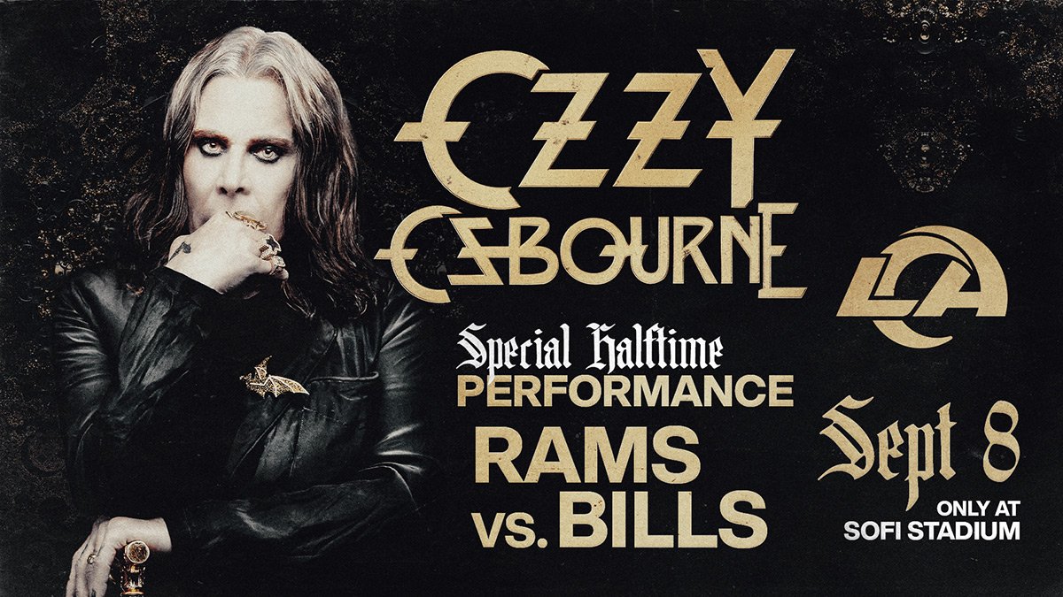 Ozzy Osbourne will perform the Halftime Show at the LA Rams Season